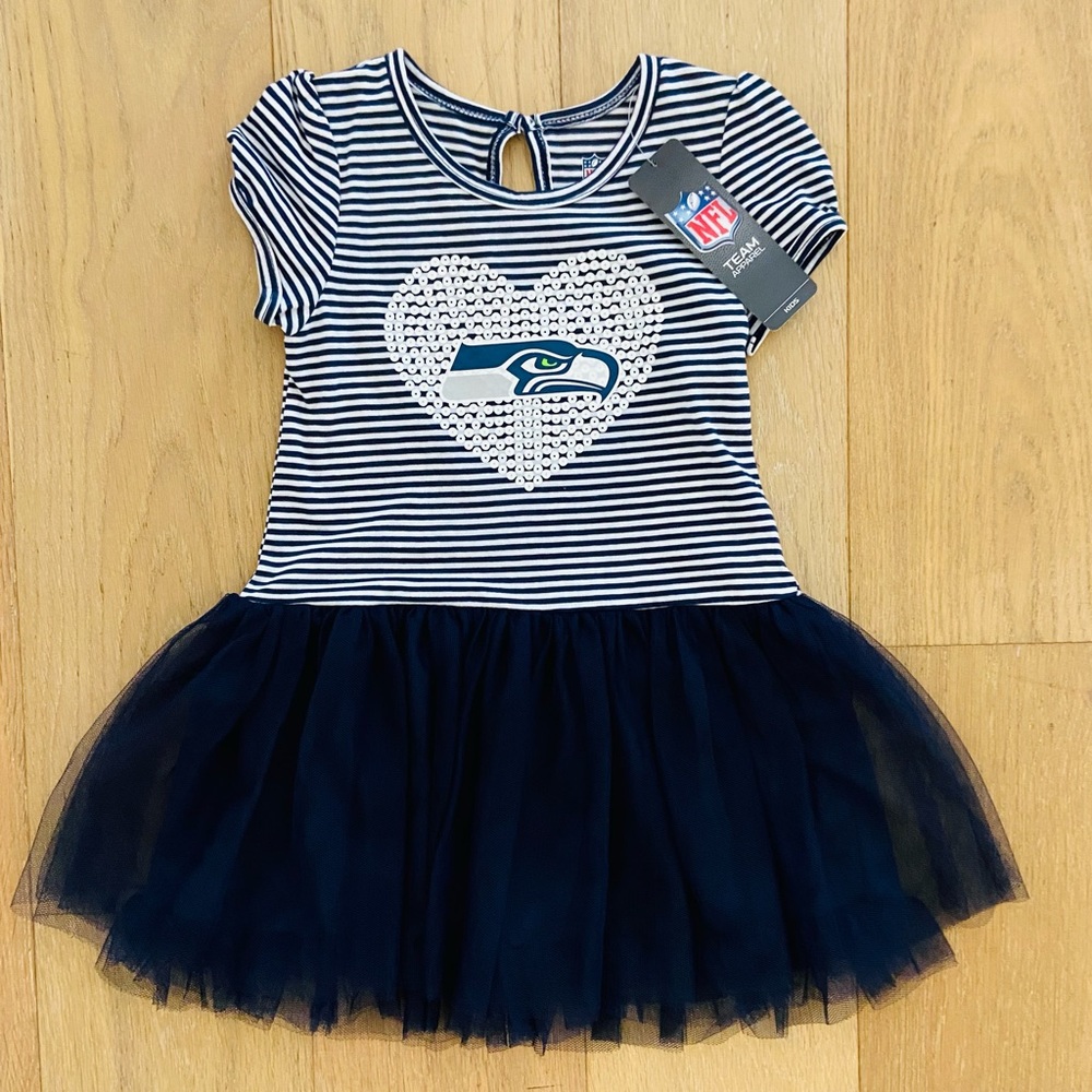 NFL Girls Seahawks Dress with Sequins